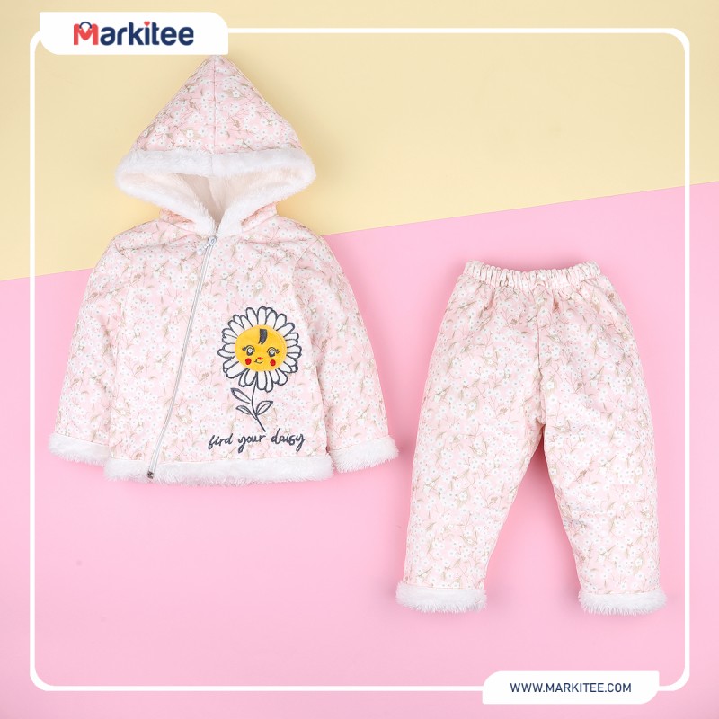 Baby-s-two-piece-winter-set-plush-material-lined-with-fur-Rose-color-Size-1-from-3-3-Months-SH6194-R1