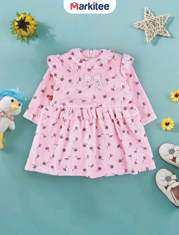 pink-butterfly-printed-dress-NL-0425B-R2