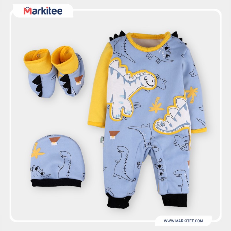 Dragon-jumpsuit-with-cape-and-lined-socks-light-blue-color-Size-3-6-Months-SH6250-D1