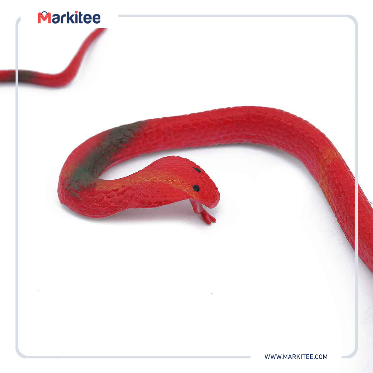 Rubber snake toy - red...-ty197-4